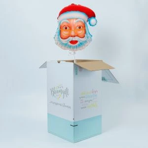 Kerst folieballon Santa Claus uit verpakking